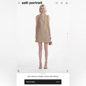 Self Portrait
GOLD BOUCLE EMBELLISHED MINI DRESS